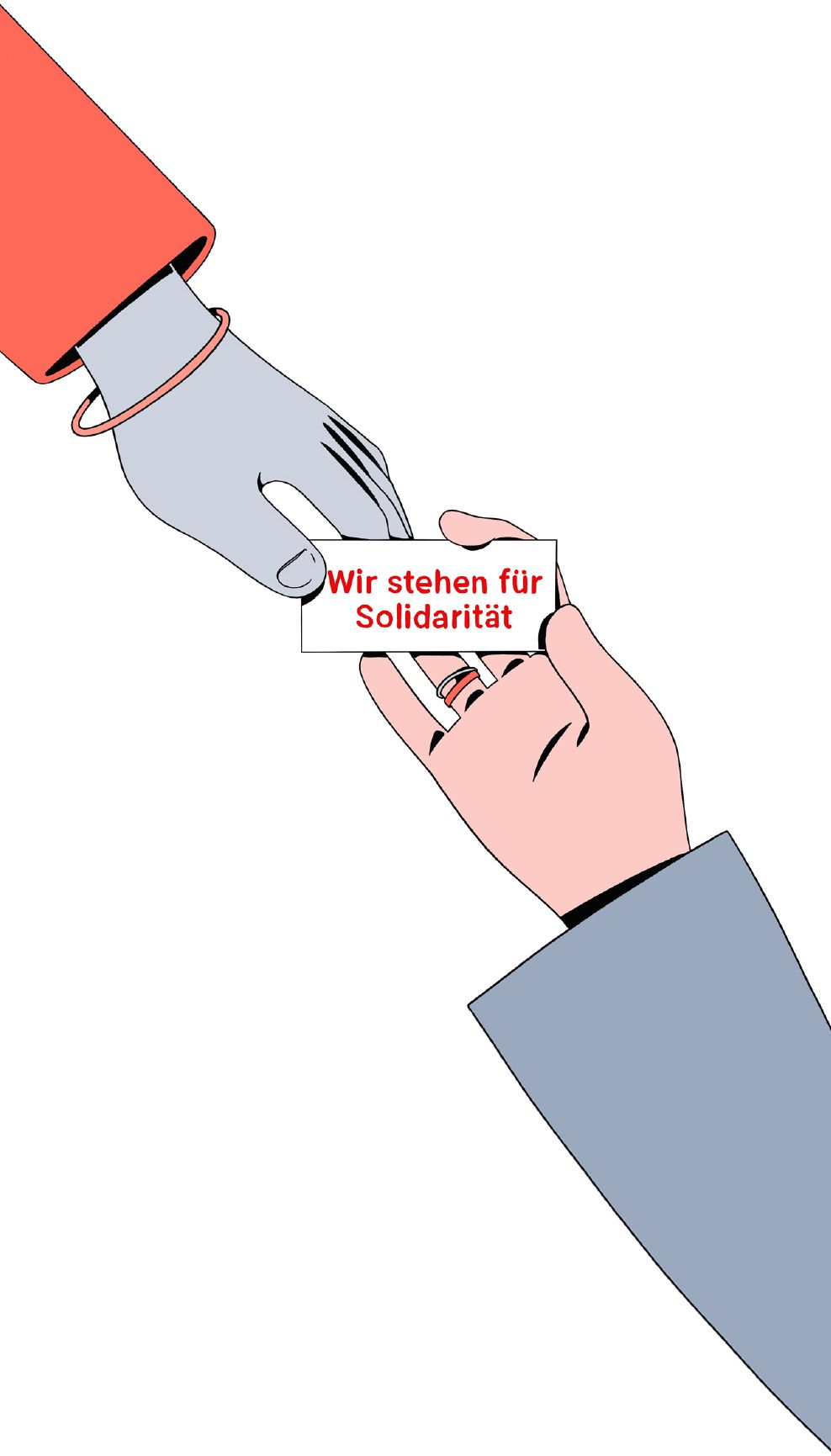 Illustration: Wir stehen für Solidarität